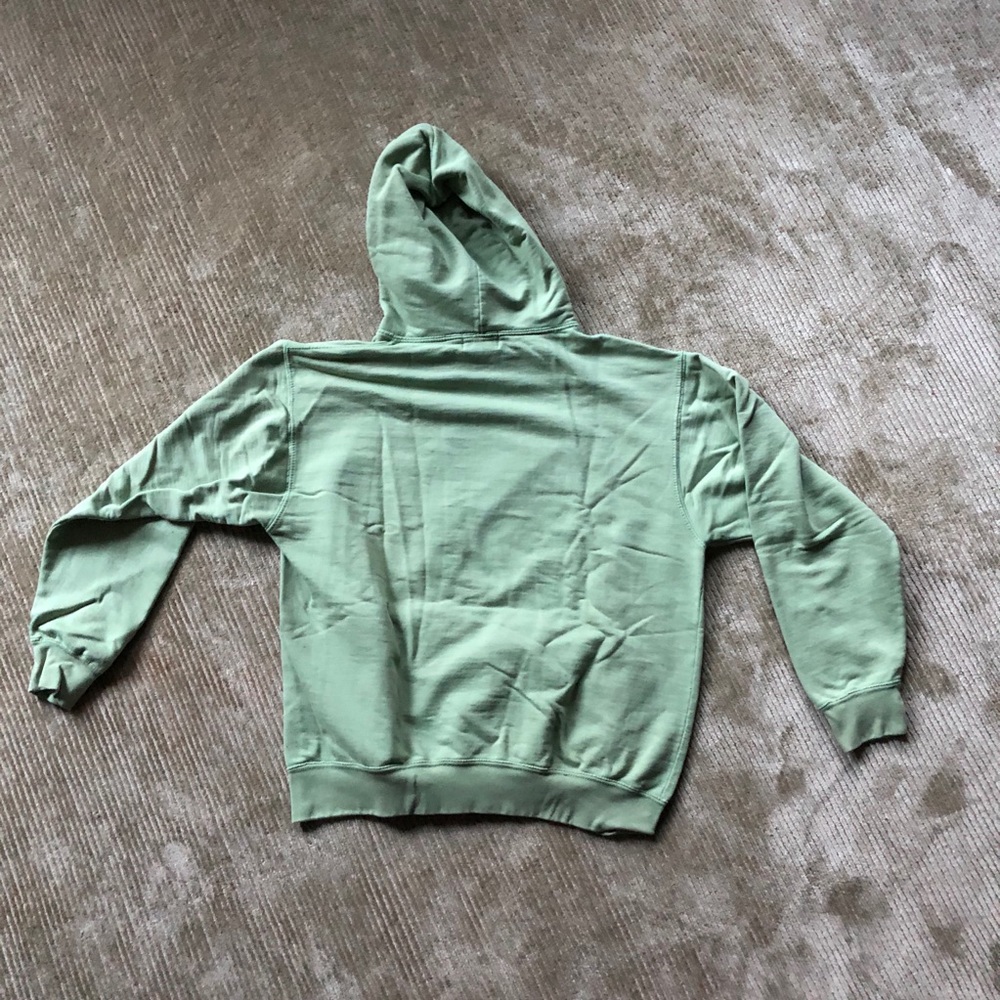 Sporty & Rich Green Logo Embroidered Green Hoodie - Picture 4 of 5
